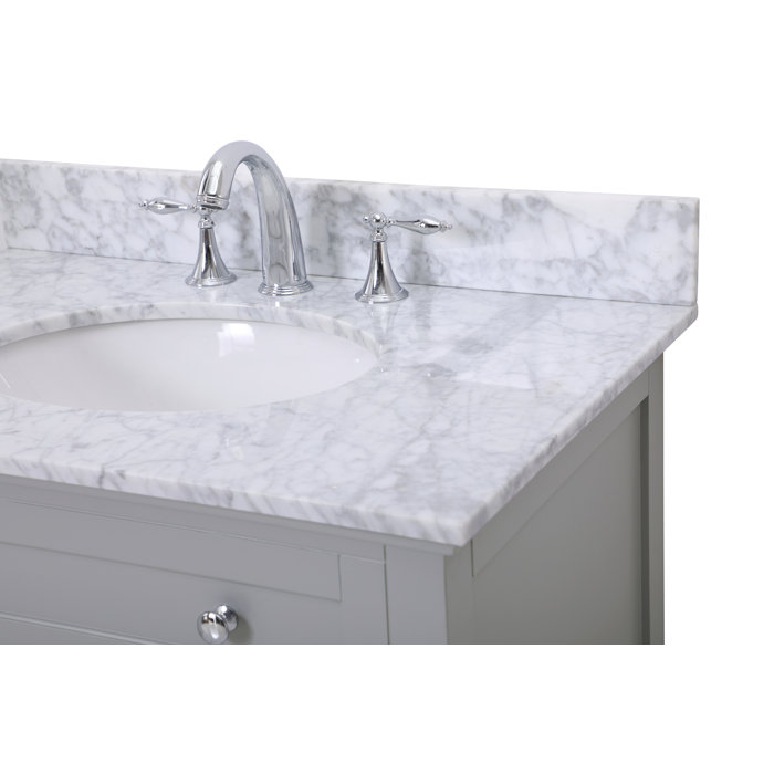 Andover Mills™ Waut 32'' Single Bathroom Vanity with Marble Top